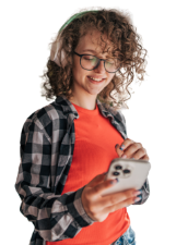 Young women with phone using one time password